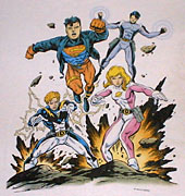 Superboy and the Legion of Super-Heroes (t-shirt) (detail)