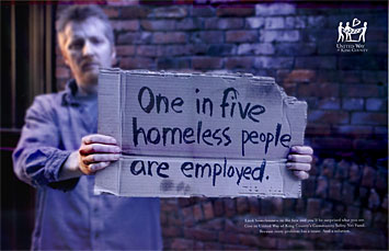 United Way homeless ad